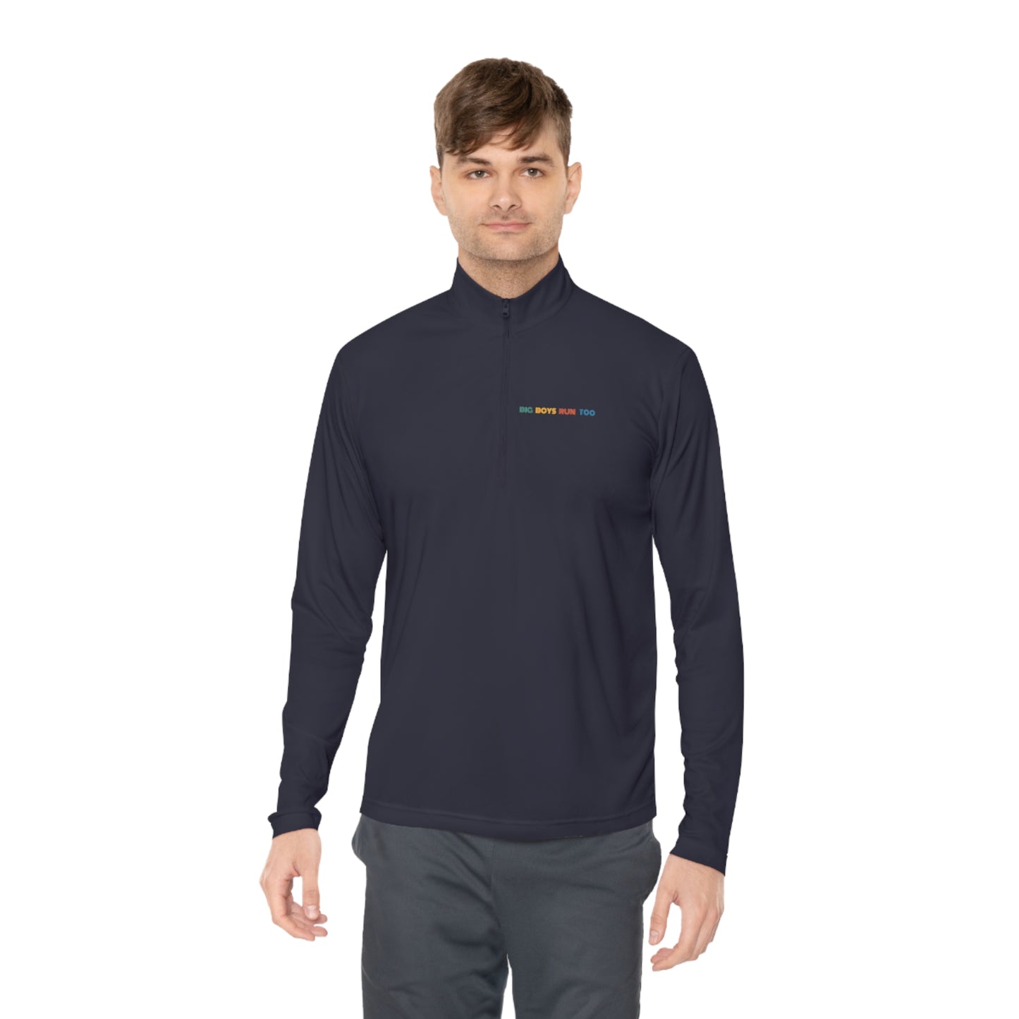 Big Boys Run Too Unisex Quarter-Zip Pullover (ALT LOGO)