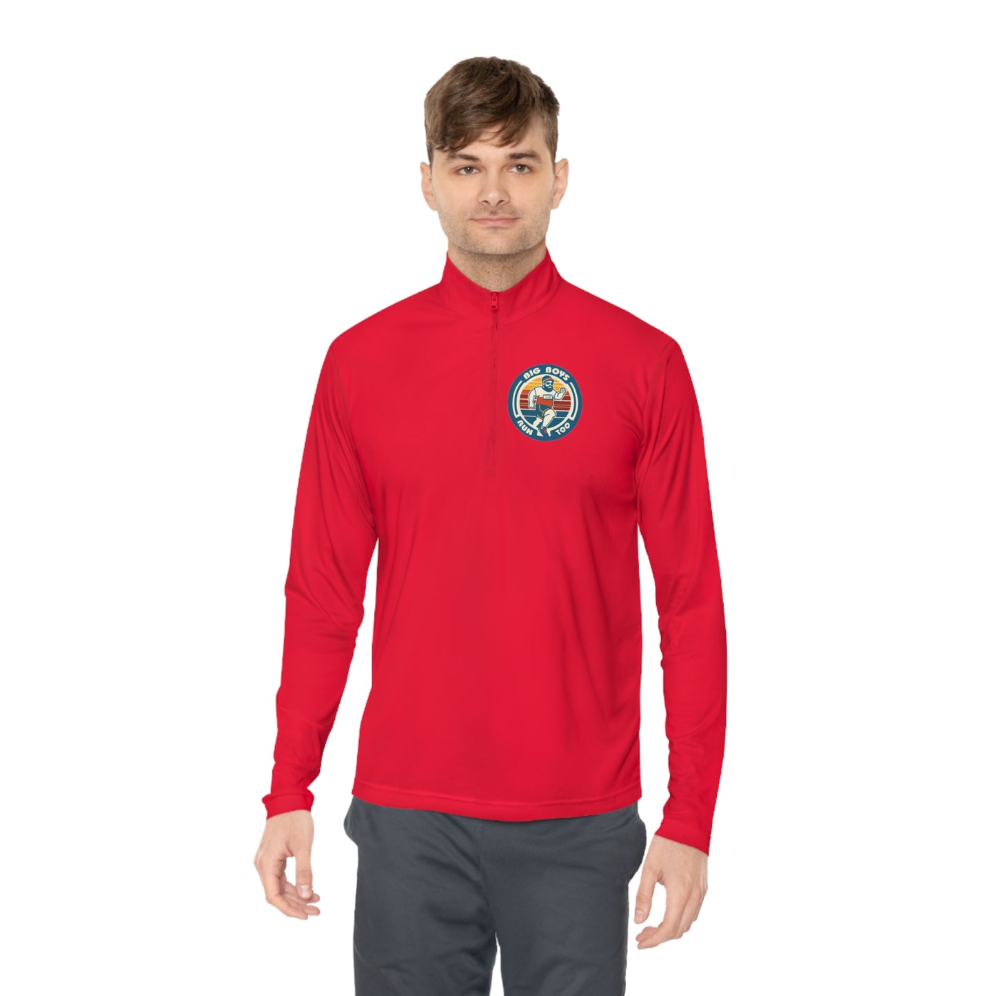 Big Boys Run Too Unisex Quarter-Zip Pullover