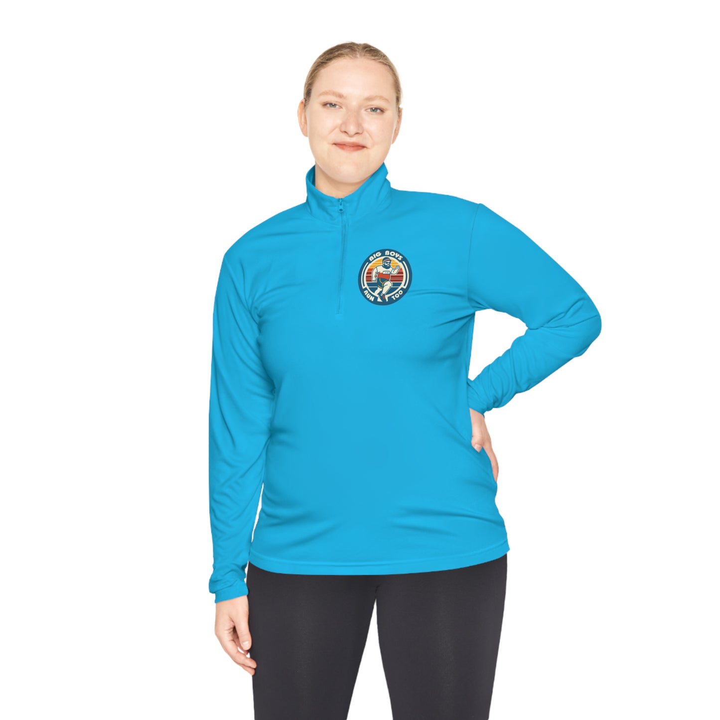 Big Boys Run Too Unisex Quarter-Zip Pullover