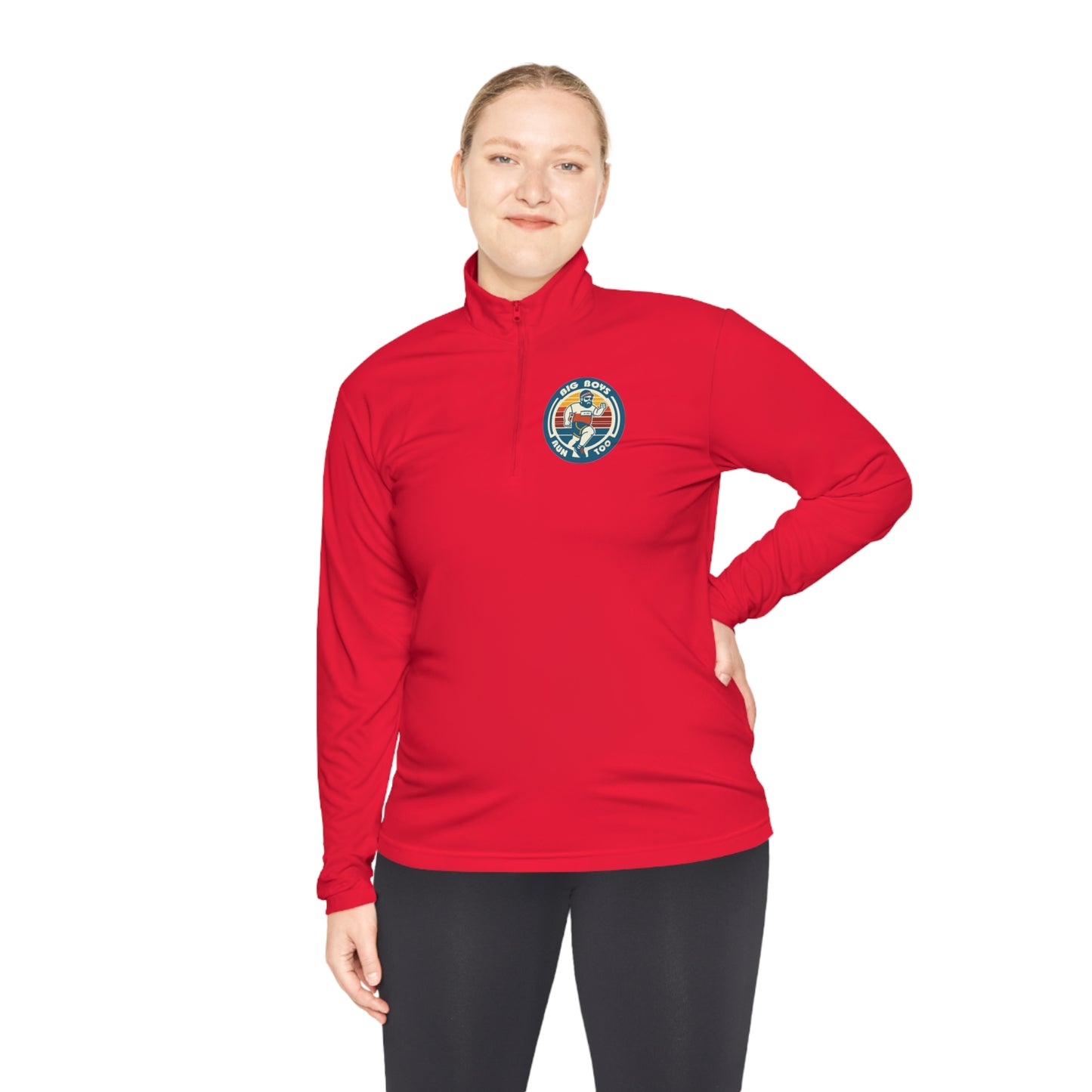 Big Boys Run Too Unisex Quarter-Zip Pullover