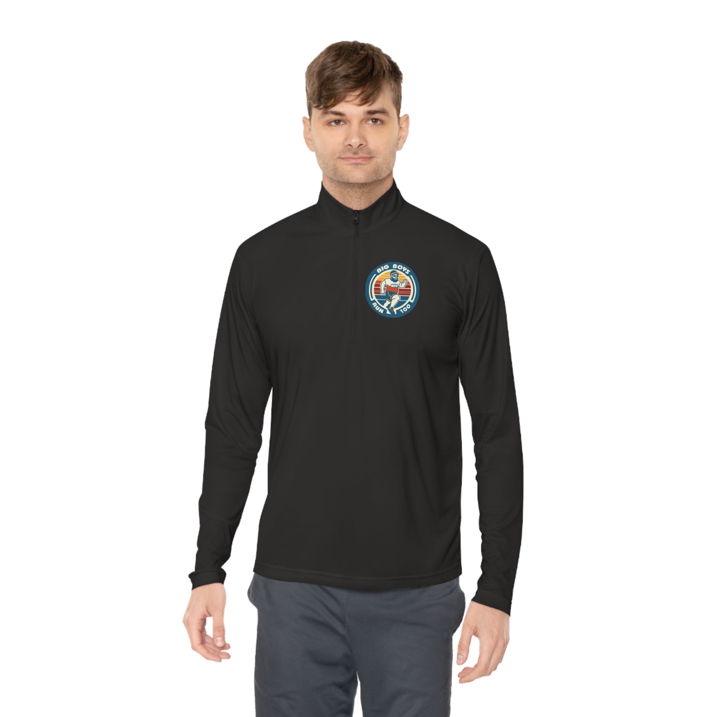 Big Boys Run Too Unisex Quarter-Zip Pullover