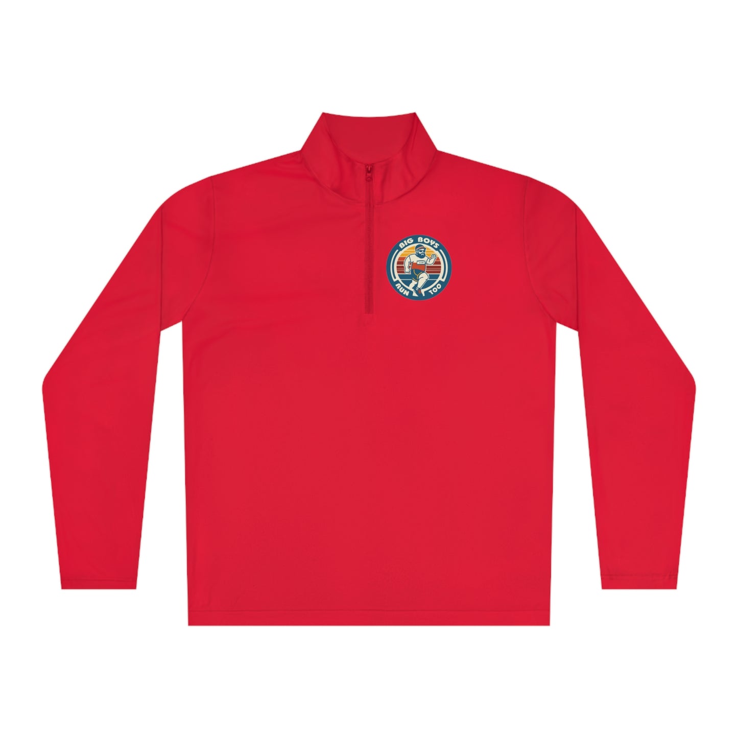 Big Boys Run Too Unisex Quarter-Zip Pullover