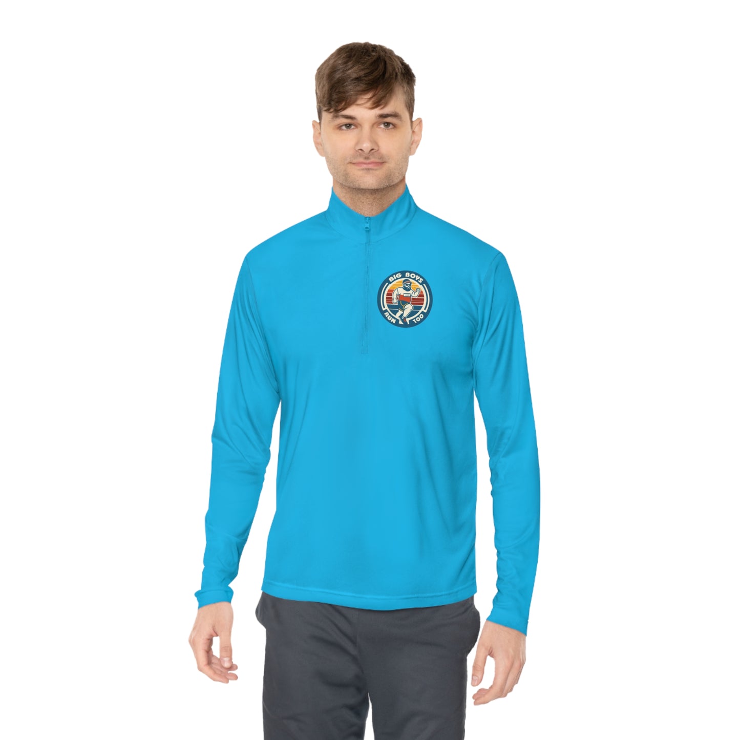 Big Boys Run Too Unisex Quarter-Zip Pullover