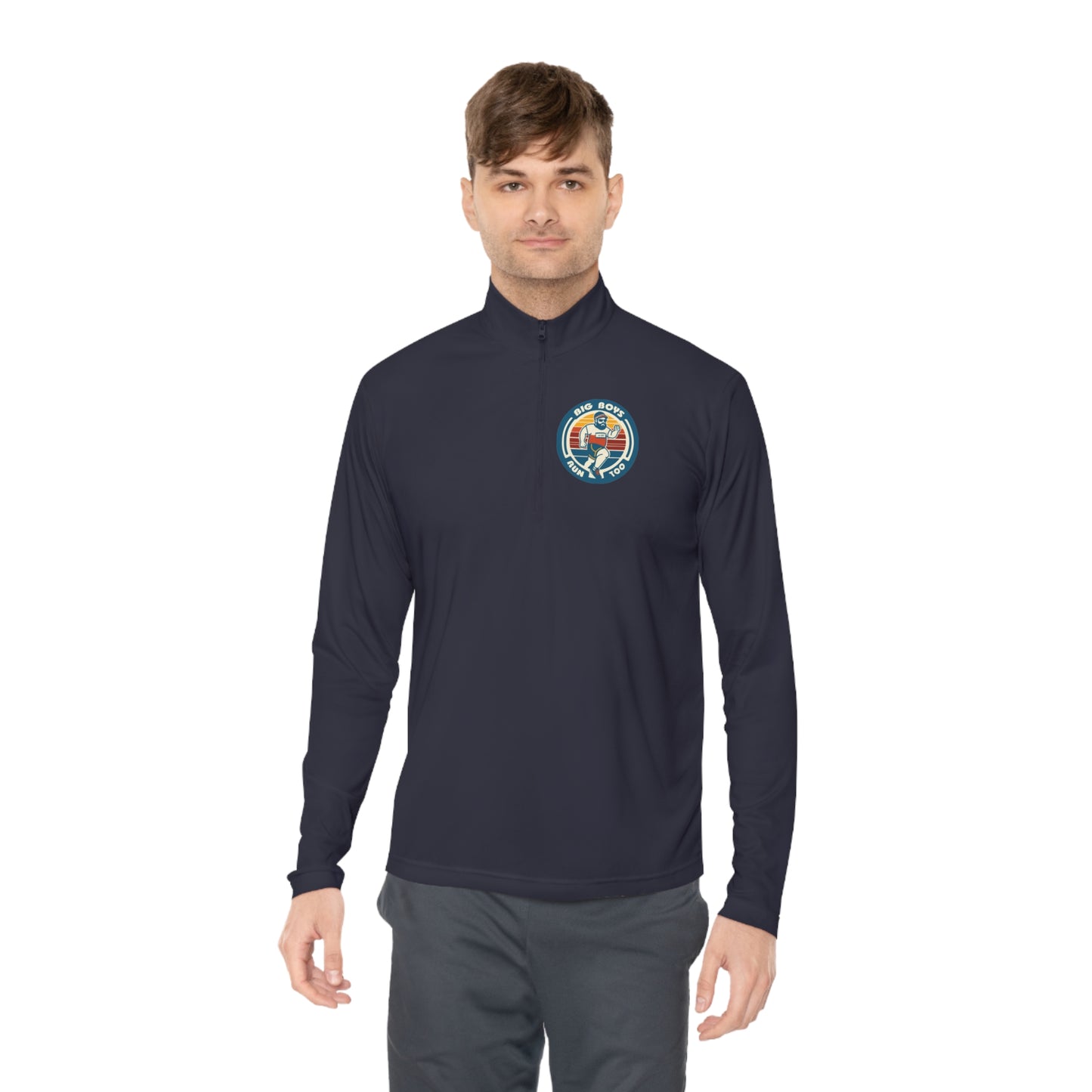 Big Boys Run Too Unisex Quarter-Zip Pullover