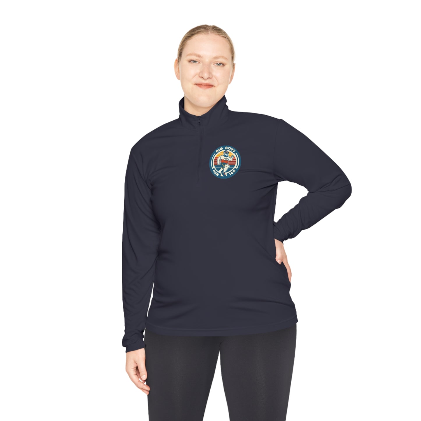 Big Boys Run Too Unisex Quarter-Zip Pullover